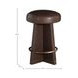 Plateau Maximus Chocolate Leather Upholstered Swivel Counter Height Stool