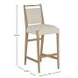 Highland Dawn and Sand Performance Fabric Upholstered Bar Stool