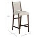 Highland Dusk and Sand Performance Fabric Upholstered Bar Stool