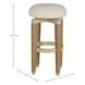 Maris Ivory Performance Fabric Upholstered Swivel Bar Stool