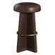 Plateau Maximus Chocolate Leather Upholstered Swivel Bar Stool