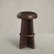 Plateau Maximus Chocolate Leather Upholstered Swivel Bar Stool
