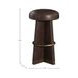 Plateau Maximus Chocolate Leather Upholstered Swivel Bar Stool