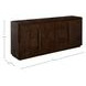 Summit Dusk and Dark Emperador 4 Door Marble Top Sideboard