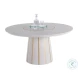 Morgan Cerused White And Gold Dining Table