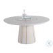 Morgan Cerused White And Gold Dining Table