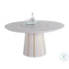 Morgan Cerused White And Gold Dining Table