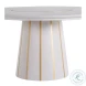Morgan Cerused White And Gold Dining Table