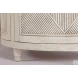 Chelsea Distressed White Demilune Cabinet