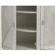 Chelsea Distressed White Demilune Cabinet