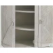 Chelsea Distressed White Demilune Cabinet