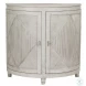 Chelsea Distressed White Demilune Cabinet