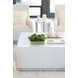 Axiom Linear Grey And White Plaster Round Chairside Table