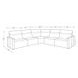 Ascendia Saddle Leather Modular Lay Flat Power Reclining Sectional