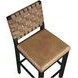 Reid Brown Vegan Leather Bar Chair Set of 2