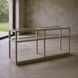 Glaze Bezel Rectangular Glass Top Console Table