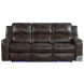 Silhouette Bolero Coffee Dual Power Reclining Sofa with Drop Down Table