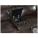 Silhouette Bolero Coffee Dual Power Reclining Sofa with Drop Down Table
