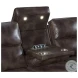 Silhouette Bolero Coffee Dual Power Reclining Sofa with Drop Down Table