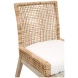 Seaside LiveSmart Peyton Pearl and Natural Rattan Performance Fabric Dining Chair Set Of 2