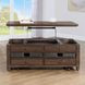 Oliver Brown Rectangular Lift Top Cocktail Table with Casters