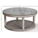 Crossings Serengeti Sandblasted Fossil Grey Round Cocktail Table
