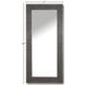 Crossings Serengeti Sandblasted Fossil Grey Floor Mirror