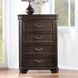 Lyndhurst Walnut 5 Drawer Chest