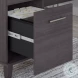 Somerset Storm Gray 60" L Shaped Desk With Hutch