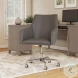 Somerset Washed Gray Mid Back Swivel Box Chair