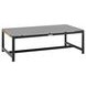 Crown Black and Natural Outdoor Rectangular Glass Top Cocktail Table