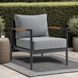 Crown Dark Gray Upholstered Outdoor Club Chair