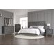 Symmetry Gray King Upholstered Panel Bed