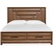 Callisto Bourbon Brown California King Storage Panel Bed