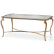 SF51 Inlaid Mirror And Antique Bronze 48" Cocktail Table