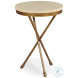 SF51 Inlaid Faux Shagreen And Bronze Accessory Table