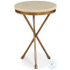 SF51 Inlaid Faux Shagreen And Bronze Accessory Table