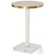 Vera Inlaid Crystal Stone And Brass Side Table