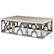 Bardot Inlaid White And Bronze Occasional Table Set