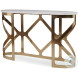 Buccellati Scagliola White Marble And Bronze Console Table