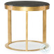 Lunsford Graphite Scagliola And Burnished Gold Leaf Nesting Occasional Table Set