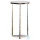 Linda Glass And Antique Bronze Accent Table