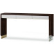 Fractal White Lacquer And Eucalyptus Veneer Console Table