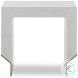 Fractal Embossed Leather And Brass Bench