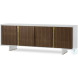 Kintsugi White Lacquer And Walnut Credenza