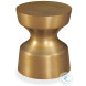 Colton Antiqued Brass Side Table