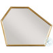 Reyes Clear Mirror And Brass Side Table