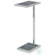 Sadie Grey White Stone And Polished Nickel Spot Table