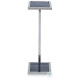 Sadie Grey White Stone And Polished Nickel Spot Table