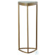Rae Green Aventurine Stone And Satin Brass Accent Table